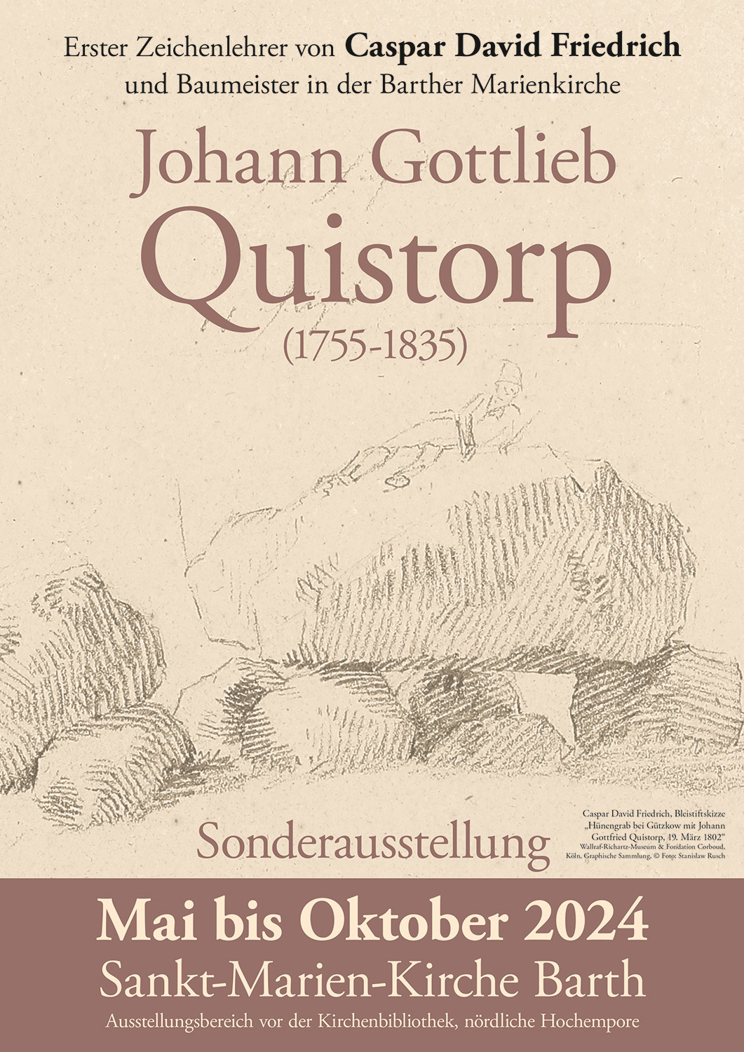 Sonderausstellung Johann Gottlieb Quistorp St. Marien Barth 2024